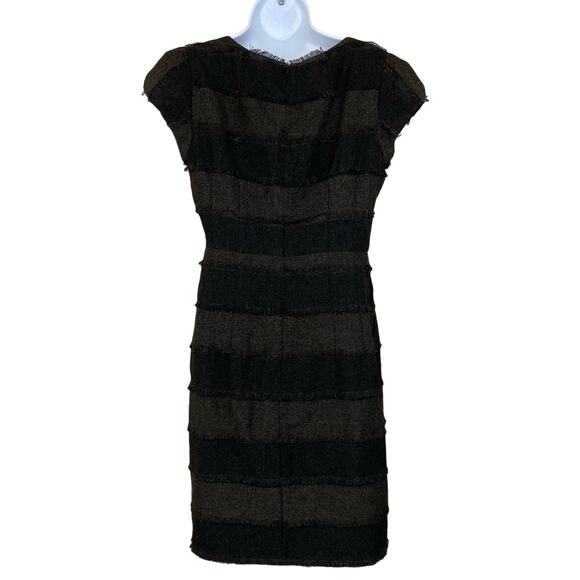 Nanette Lepore Catch Me Feelin Lucky Fringe Tweed Short Sleeve Sheath Dress 10 - Picture 4 of 16